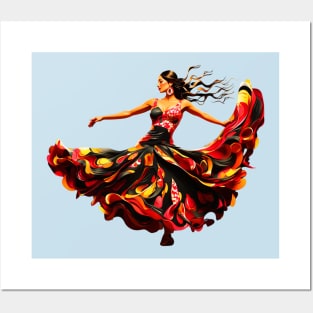 The beautiful flamenco dancer Posters and Art